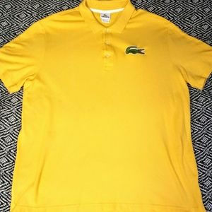 Lacoste Yellow Big Logo Men's Large Polo Shirt